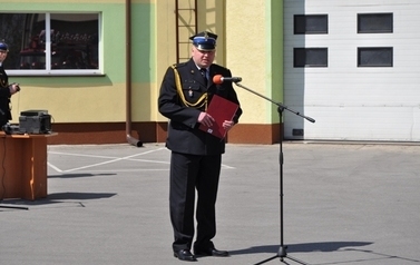 Zaprzysiężenie komendanta Powiatowego PSP w Sandomierzu mł. bryg. mgr Adam Czajki