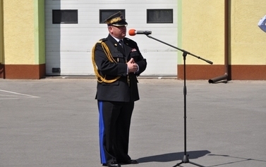 Zaprzysiężenie komendanta Powiatowego PSP w Sandomierzu mł. bryg. mgr Adam Czajki