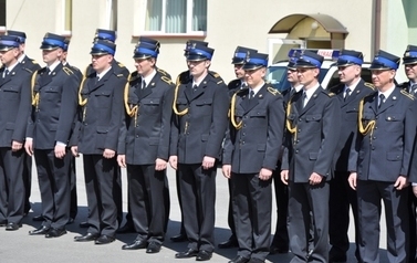 Zaprzysiężenie komendanta Powiatowego PSP w Sandomierzu mł. bryg. mgr Adam Czajki
