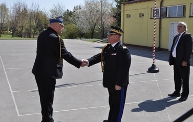 Zaprzysiężenie komendanta Powiatowego PSP w Sandomierzu mł. bryg. mgr Adam Czajki