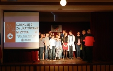 Obchody Dni  Honorowego  Dawcy Krwi  PCK  w  Zespole  Szk&oacute;ł Gastronomicznych  i  Hotelarskich  im. K.E.N. w Sandomierzu