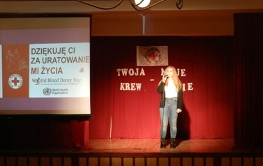 Obchody Dni  Honorowego  Dawcy Krwi  PCK  w  Zespole  Szk&oacute;ł Gastronomicznych  i  Hotelarskich  im. K.E.N. w Sandomierzu