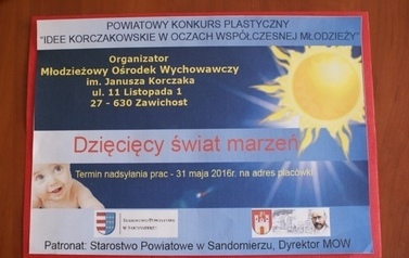 Powiatowy Konkursu Plastyczny &bdquo;Idee korczakowskie w oczach wsp&oacute;łczesnej młodzieży&rdquo; 