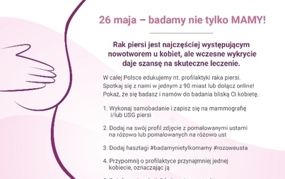 Zdjęcie do Badania profilaktyczne piersi &ndash; najlepszy prezent dla każdej kobiety. Rusza akcja edukacyjna &bdquo;Badamy nie tylko mamy&rdquo;