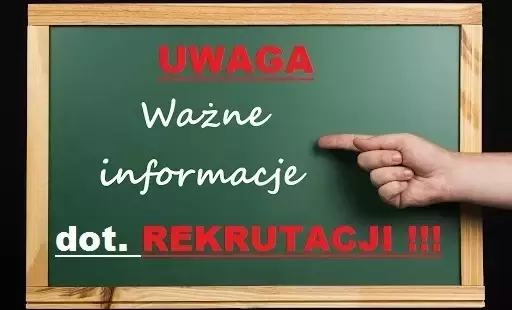 Pilna informacja dotycząca rekrutacji do szkół ponadpodstawowych.