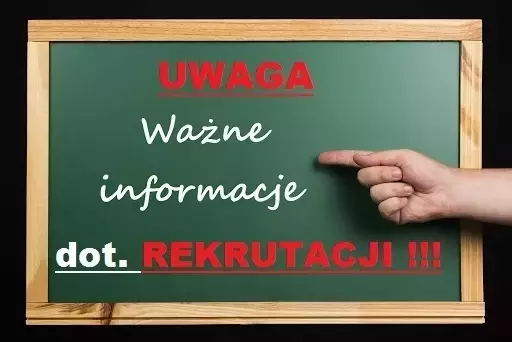 Pilna informacja dotycząca rekrutacji do szkół ponadpodstawowych.